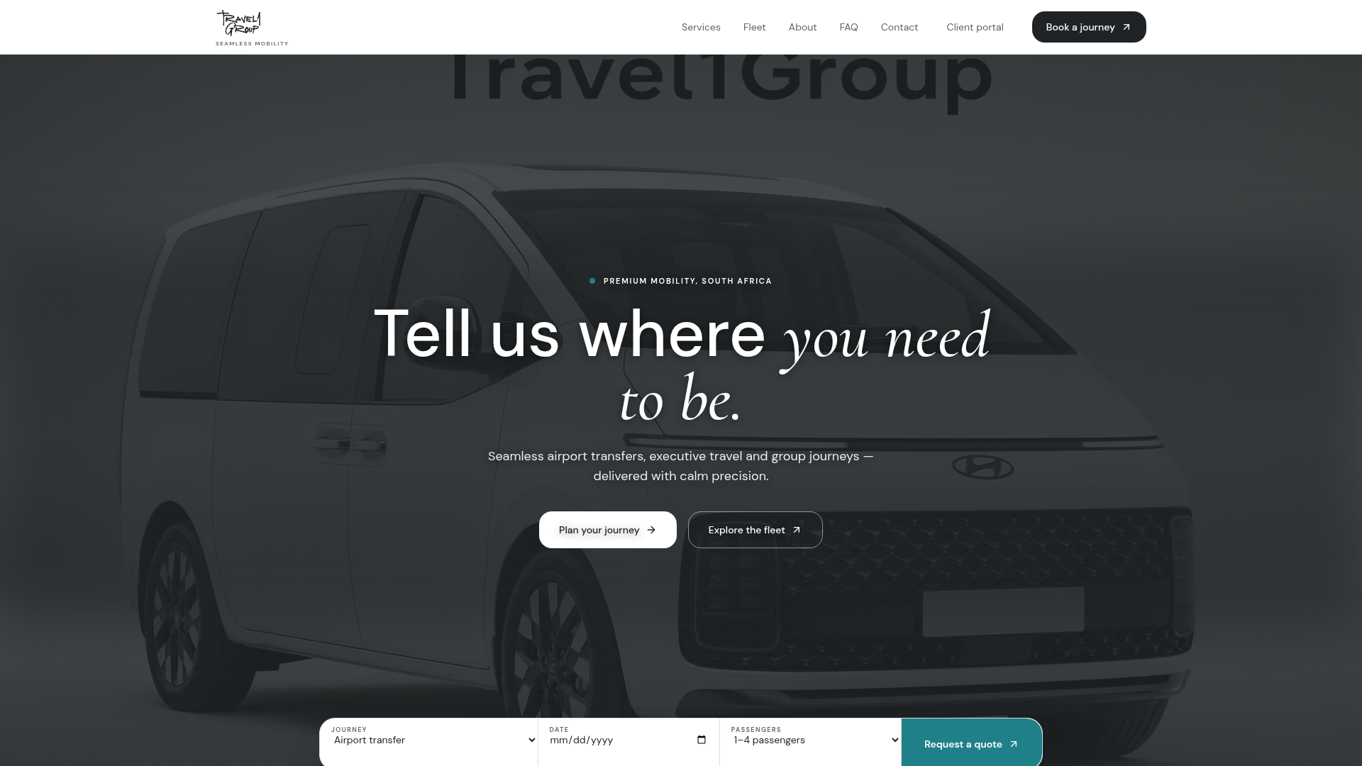 Travel1Group website designed by Nexora